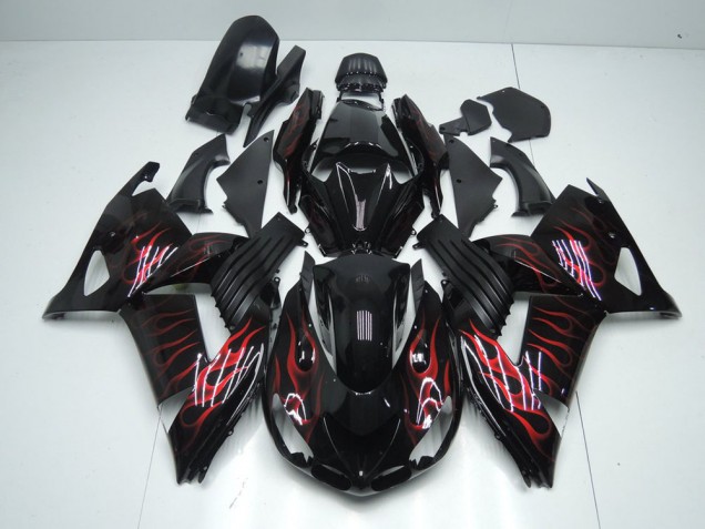 Carénage Moto ZX14R ZZR 1400 2006-2011 - Rouge Flamme Carénage Moto ZX14R ZZR 1400 2006-2011 - Rouge Flamme