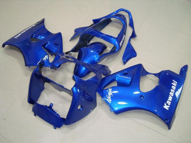 Carénage Moto ZX6R 2000-2002 - Bleu avec Blanc Décalque Carénage Moto ZX6R 2000-2002 - Bleu avec Blanc Décalque