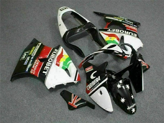 Carénage Moto ZX6R 2000-2002 - Noir Blanc Eurobet Carénage Moto ZX6R 2000-2002 - Noir Blanc Eurobet