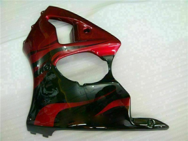 Carénage Moto ZX6R 2000-2002 - Rouge Noir Carénage Moto ZX6R 2000-2002 - Rouge Noir