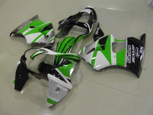 Carénage Moto ZX6R 2000-2002 - Vert Blanc Bande Carénage Moto ZX6R 2000-2002 - Vert Blanc Bande