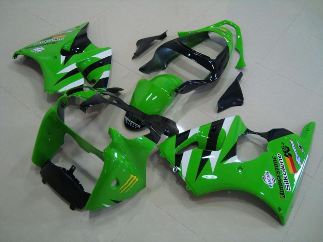 Carénage Moto ZX6R 2000-2002 - Vert Noir Carénage Moto ZX6R 2000-2002 - Vert Noir