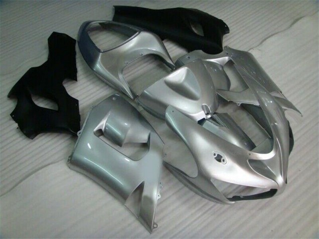 Carénage Moto ZX6R 2005-2006 - Argent Noir Carénage Moto ZX6R 2005-2006 - Argent Noir