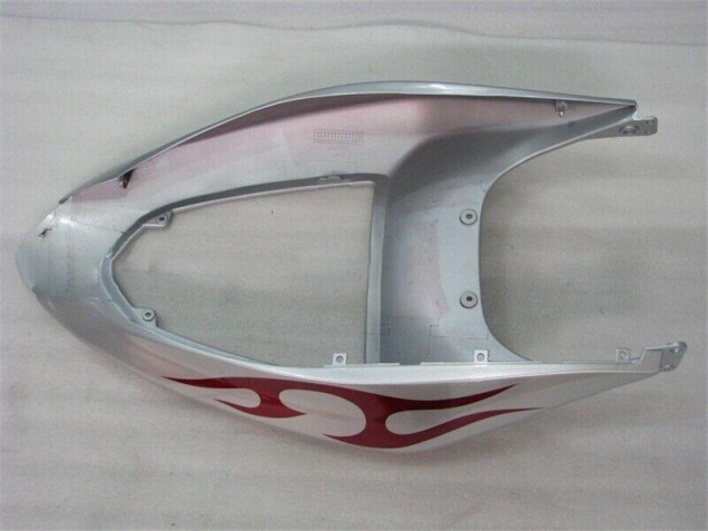 Carénage Moto ZX6R 2005-2006 - Argent Rouge Flamme Carénage Moto ZX6R 2005-2006 - Argent Rouge Flamme