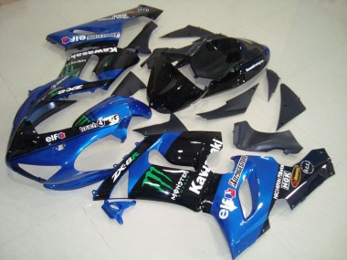 Carénage Moto ZX6R 2005-2006 - Bleu Monster