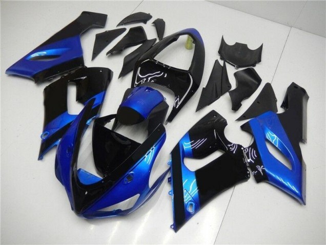 Carénage Moto ZX6R 2005-2006 - Bleu Noir Carénage Moto ZX6R 2005-2006 - Bleu Noir
