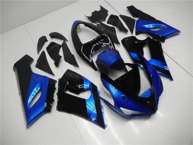 Carénage Moto ZX6R 2005-2006 - Bleu Noir Carénage Moto ZX6R 2005-2006 - Bleu Noir