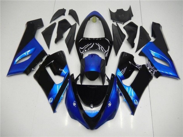 Carénage Moto ZX6R 2005-2006 - Bleu Noir Carénage Moto ZX6R 2005-2006 - Bleu Noir