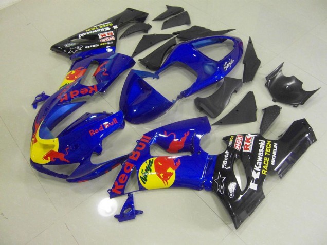 Carénage Moto ZX6R 2005-2006 - Bleu Red Bull Carénage Moto ZX6R 2005-2006 - Bleu Red Bull
