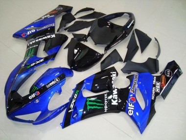 Carénage Moto ZX6R 2005-2006 - Candy Bleu Monster