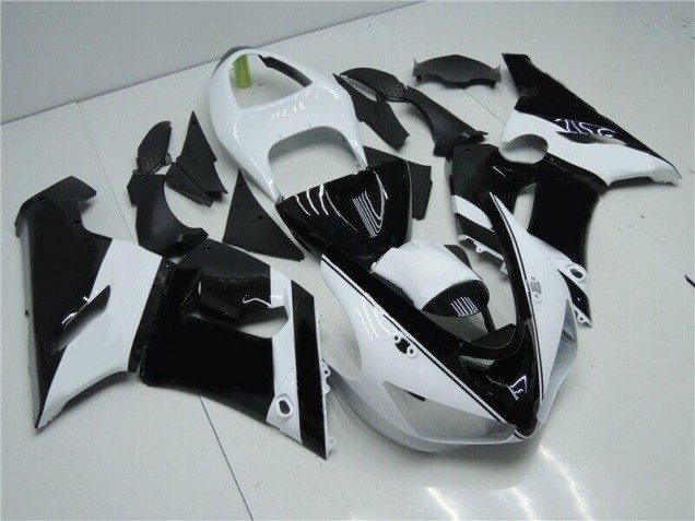 Carénage Moto ZX6R 2005-2006 - Noir Blanc Carénage Moto ZX6R 2005-2006 - Noir Blanc