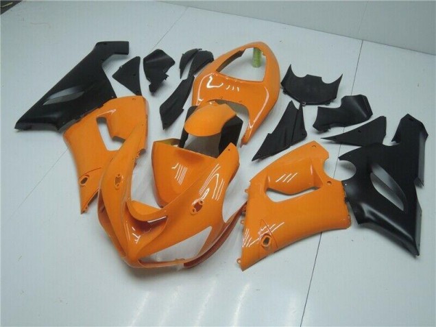 Carénage Moto ZX6R 2005-2006 - Orange Noir Carénage Moto ZX6R 2005-2006 - Orange Noir