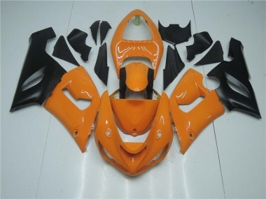 Carénage Moto ZX6R 2005-2006 - Orange Noir