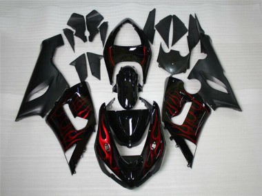 Carénage Moto ZX6R 2005-2006 - Rouge Noir