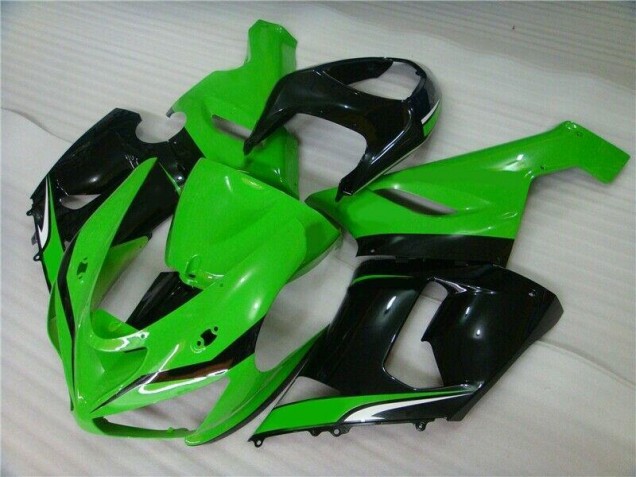 Carénage Moto ZX6R 2005-2006 - Vert Blanc Noir Carénage Moto ZX6R 2005-2006 - Vert Blanc Noir