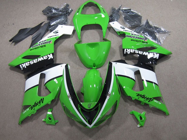 Carénage Moto ZX6R 2005-2006 - Vert Blanc Noir Ninja 636 Carénage Moto ZX6R 2005-2006 - Vert Blanc Noir Ninja 636