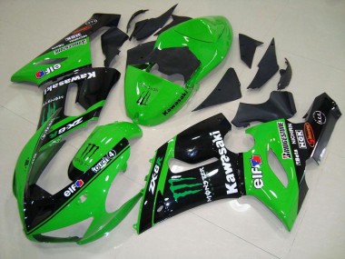 Carénage Moto ZX6R 2005-2006 - Vert Monster