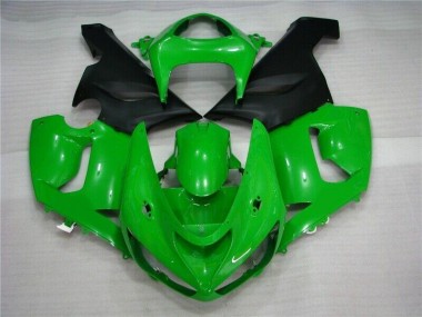 Carénage Moto ZX6R 2005-2006 - Vert Noir Mat