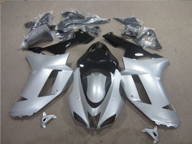 Carénage Moto ZX6R 2007-2008 - Argent Noir