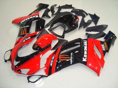 Carénage Moto ZX6R 2007-2008 - Monster En Rouge