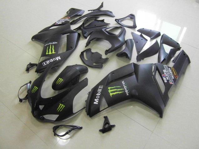 Carénage Moto ZX6R 2007-2008 - Noir Mat Monster Carénage Moto ZX6R 2007-2008 - Noir Mat Monster