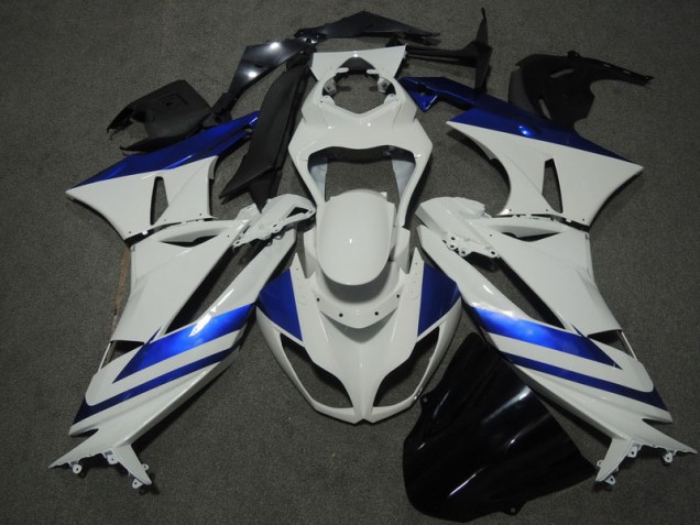 Carénage Moto ZX6R 2009-2012 - Blanc Bleu Carénage Moto ZX6R 2009-2012 - Blanc Bleu