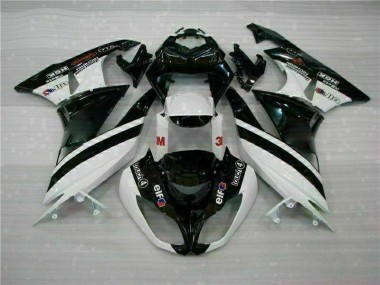 Carénage Moto ZX6R 2009-2012 - Noir Blanc 3M Touch4