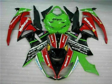 Carénage Moto ZX6R 2009-2012 - Noir Rouge Vert Motocard