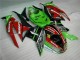 Carénage Moto ZX6R 2009-2012 - Noir Rouge Vert Motocard Carénage Moto ZX6R 2009-2012 - Noir Rouge Vert Motocard