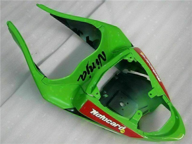 Carénage Moto ZX6R 2009-2012 - Noir Rouge Vert Motocard Carénage Moto ZX6R 2009-2012 - Noir Rouge Vert Motocard