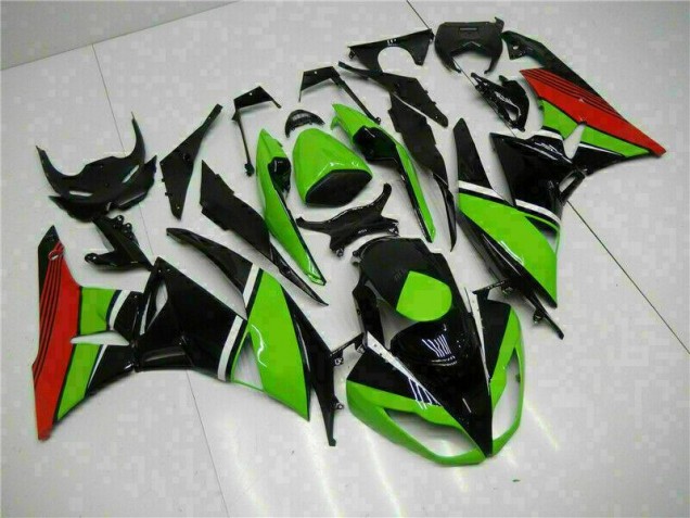 Carénage Moto ZX6R 2009-2012 - Noir Vert Rouge Carénage Moto ZX6R 2009-2012 - Noir Vert Rouge