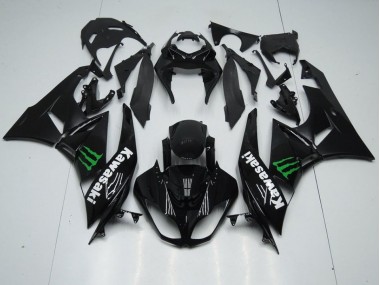 Carénage Moto ZX6R 2009-2012 - Noir avec Monster