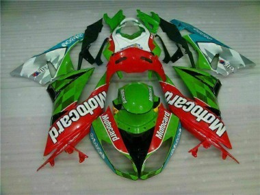 Carénage Moto ZX6R 2009-2012 - Rouge Vert Motocard