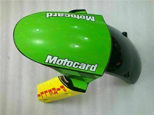 Carénage Moto ZX6R 2009-2012 - Rouge Vert Motocard Carénage Moto ZX6R 2009-2012 - Rouge Vert Motocard