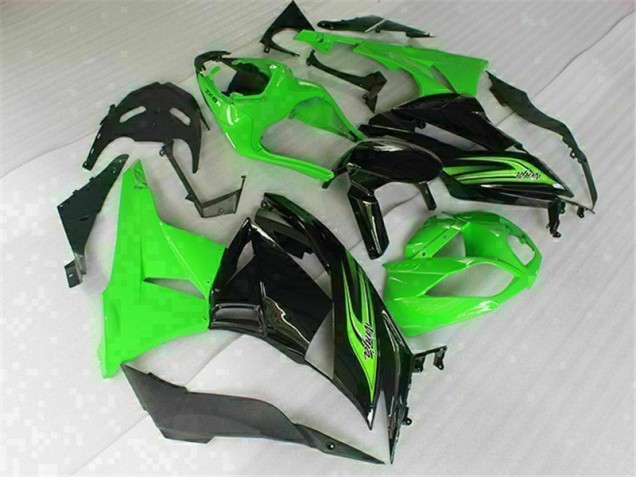 Carénage Moto ZX6R 2009-2012 - Vert Noir Carénage Moto ZX6R 2009-2012 - Vert Noir