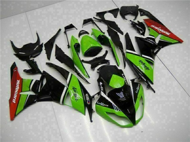 Carénage Moto ZX6R 2009-2012 - Vert Noir Rouge Carénage Moto ZX6R 2009-2012 - Vert Noir Rouge