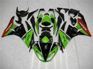 Carénage Moto ZX6R 2009-2012 - Vert Noir Rouge