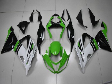 Carénage Moto ZX6R 2013-2018 - Noir Vert Blanc