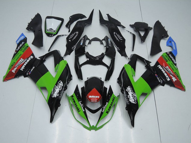 Carénage Moto ZX6R 2013-2018 - Noir Vert Rouge Motocard Carénage Moto ZX6R 2013-2018 - Noir Vert Rouge Motocard