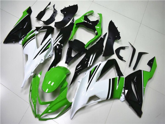 Carénage Moto ZX6R 2013-2018 - Vert Blanc Noir Carénage Moto ZX6R 2013-2018 - Vert Blanc Noir