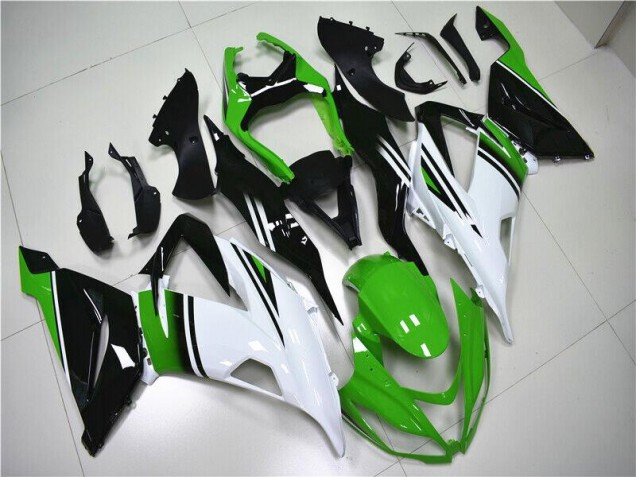 Carénage Moto ZX6R 2013-2018 - Vert Blanc Noir Carénage Moto ZX6R 2013-2018 - Vert Blanc Noir