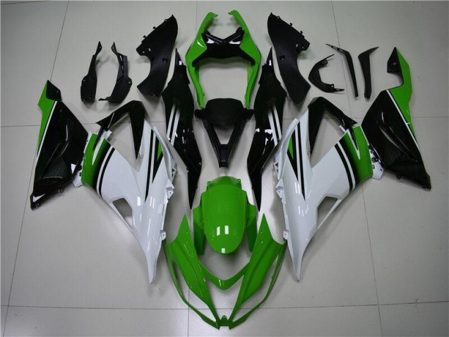 Carénage Moto ZX6R 2013-2018 - Vert Blanc Noir Carénage Moto ZX6R 2013-2018 - Vert Blanc Noir