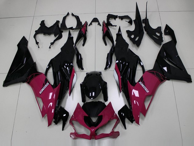 Carénage Moto ZX6R 2019-2023 - Rose Noir Carénage Moto ZX6R 2019-2023 - Rose Noir
