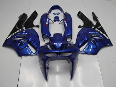 Carénage Moto ZX9R 1994-1997 - Bleu Noir Flamme