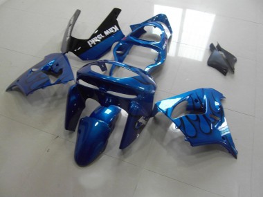 Carénage Moto ZX9R 1998-1999 - Bleu Noir Flamme
