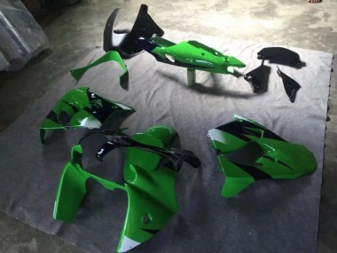 Carénage Moto ZX9R 2000-2001 - Vert Noir Mat Ink Bleu