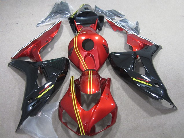 Carénages Moto CBR 1000 RR 2006-2007 - Noir Rouge Jaune