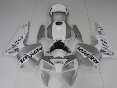 Carénages Moto CBR 600 RR 2003-2004 - Argent Blanc Noir Repsol