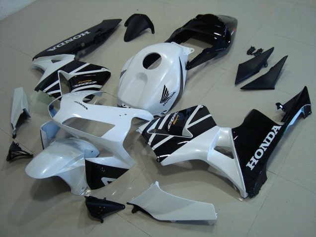Carénages Moto CBR 600 RR 2003-2004 - Blanc Noir Carénages Moto CBR 600 RR 2003-2004 - Blanc Noir