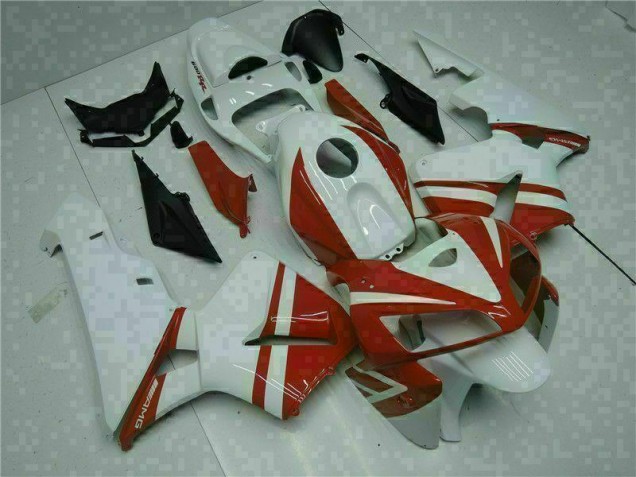 Carénages Moto CBR 600 RR 2005-2006 - Blanc Rouge